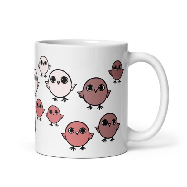 Funny Mug - Chirpy Sparrow. Perfect gift for birthdays. Adorable design.