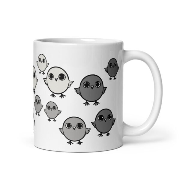 Funny Mug - Chirpy Sparrow. Perfect gift for birthdays. Adorable design.