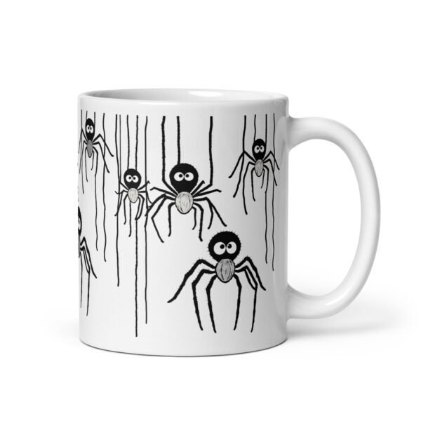 Funny And Lovely Mug - Friendly Spider (Black) - Image 2