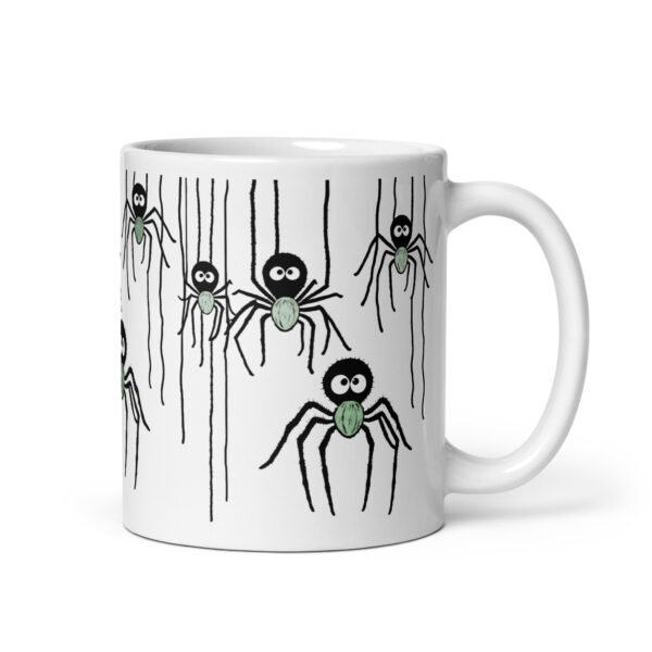 Funny And Lovely Mug - Friendly Spider (Green) - Image 2