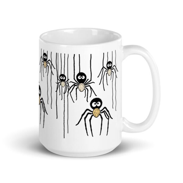 Funny And Lovely Mug - Friendly Spider (Yellow) - Image 3