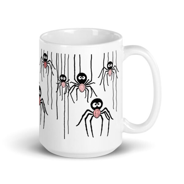 Funny And Lovely Mug - Friendly Spider (Red) - Image 3