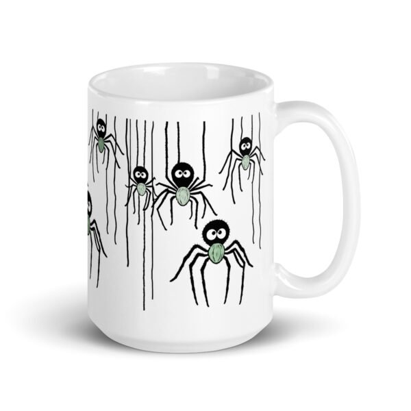 Funny And Lovely Mug - Friendly Spider (Green) - Image 3