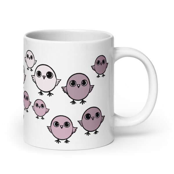 Funny Mug - Chirpy Sparrow. Perfect gift for birthdays. Adorable design.