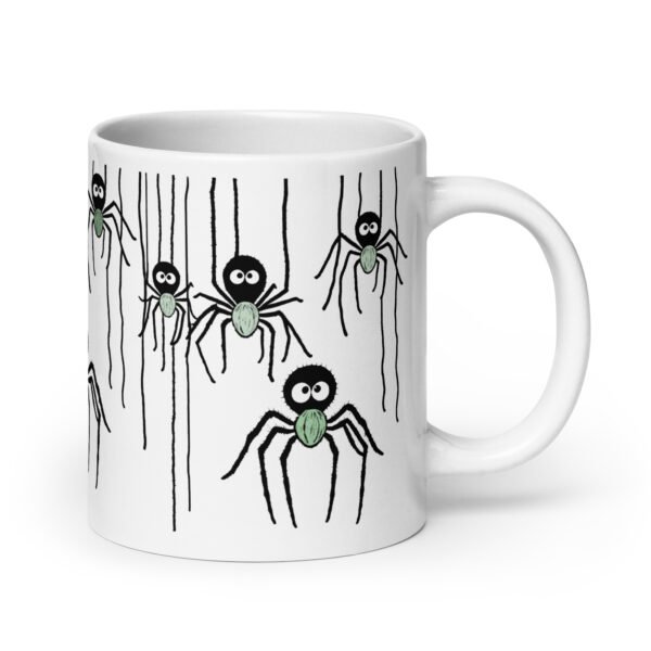 Funny And Lovely Mug - Friendly Spider (Green)