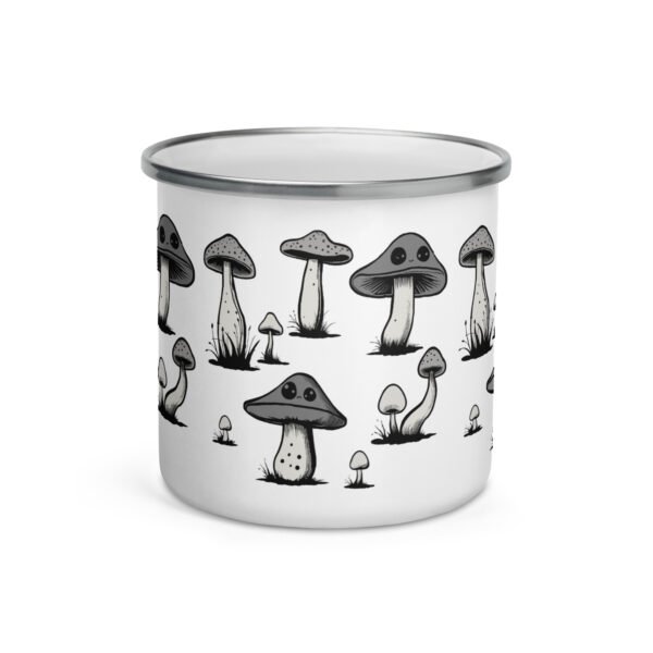 Mushroom Enamel Mug. Unique Camper Mug. Perfect Gift Idea