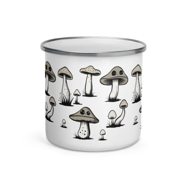 Mushroom Enamel Mug. Unique Camper Mug. Perfect Gift Idea