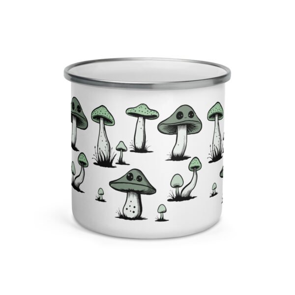 Mushroom Enamel Mug. Unique Camper Mug. Perfect Gift Idea