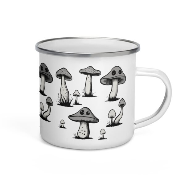 Mushroom Enamel Mug. Unique Camper Mug. Perfect Gift Idea