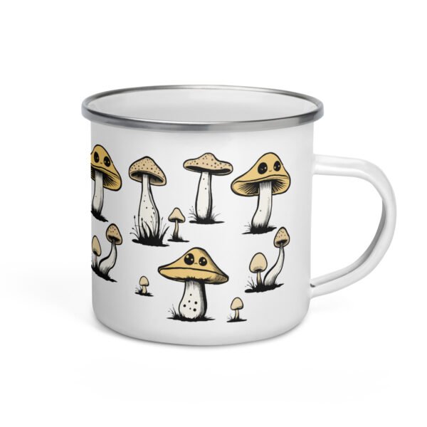 Mushroom Enamel Mug. Unique Camper Mug. Perfect Gift Idea
