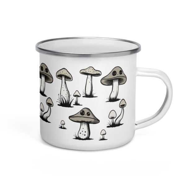 Mushroom Enamel Mug. Unique Camper Mug. Perfect Gift Idea