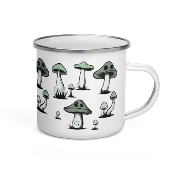 Mushroom Enamel Mug. Unique Camper Mug. Perfect Gift Idea
