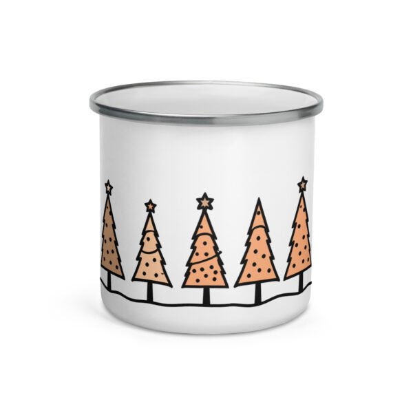 Playful Christmas Enamel Mug - delightful gift for friends, family, or anyone who loves a little seasonal sparkle. Perfect for cocoa topped with marshmallows!