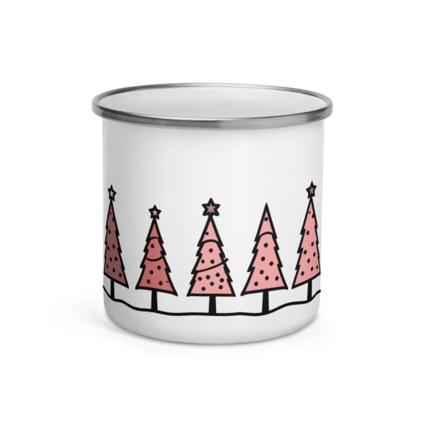 Playful Christmas Enamel Mug - delightful gift for friends, family, or anyone who loves a little seasonal sparkle. Perfect for cocoa topped with marshmallows!