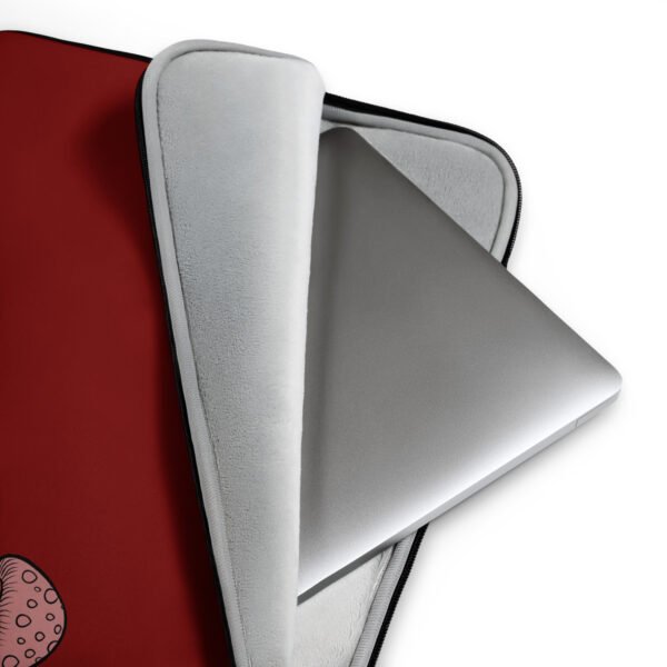 Cute Laptop Sleeve 13''/15'' – Mushroom Buddy (Red) - Image 3