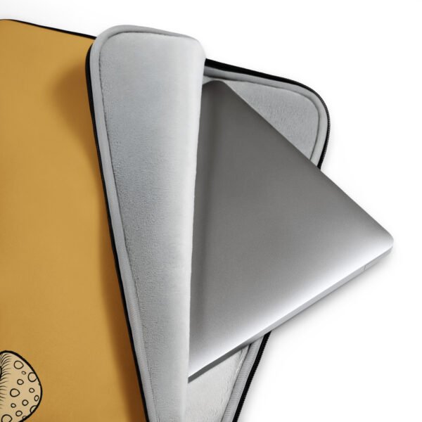 Cute Laptop Sleeve 13''/15'' – Mushroom Buddy (Yellow) - Image 3