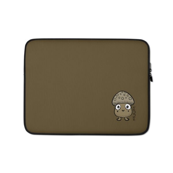 Cute Laptop Sleeve 13''/15'' – Mushroom Buddy (Beige) - Image 2