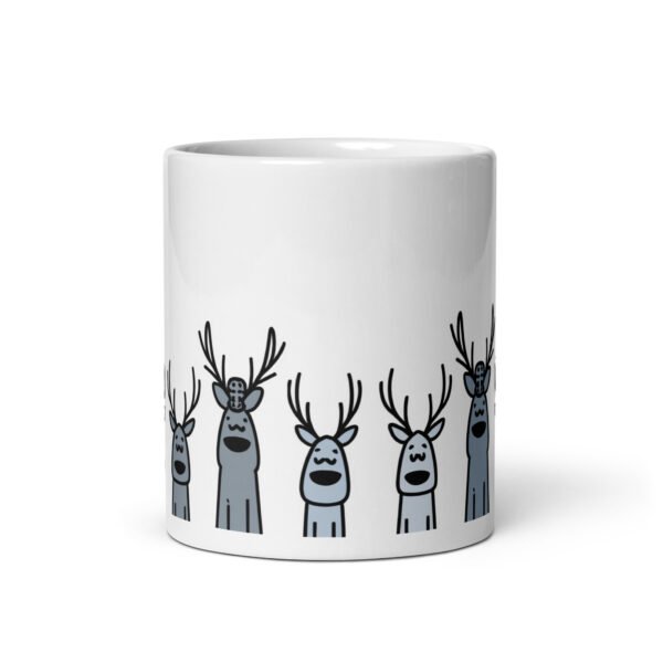Quirky Reindeer Mug (Blue) - Image 4