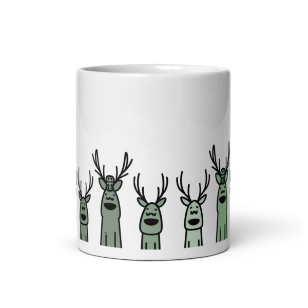 Quirky Reindeer Mug (Green) - Image 4