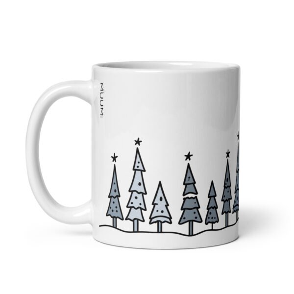 Merry Christmas Tree Mug (Blue) - Image 3