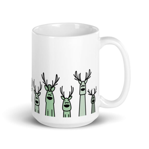 Quirky Reindeer Mug (Green) - Image 5